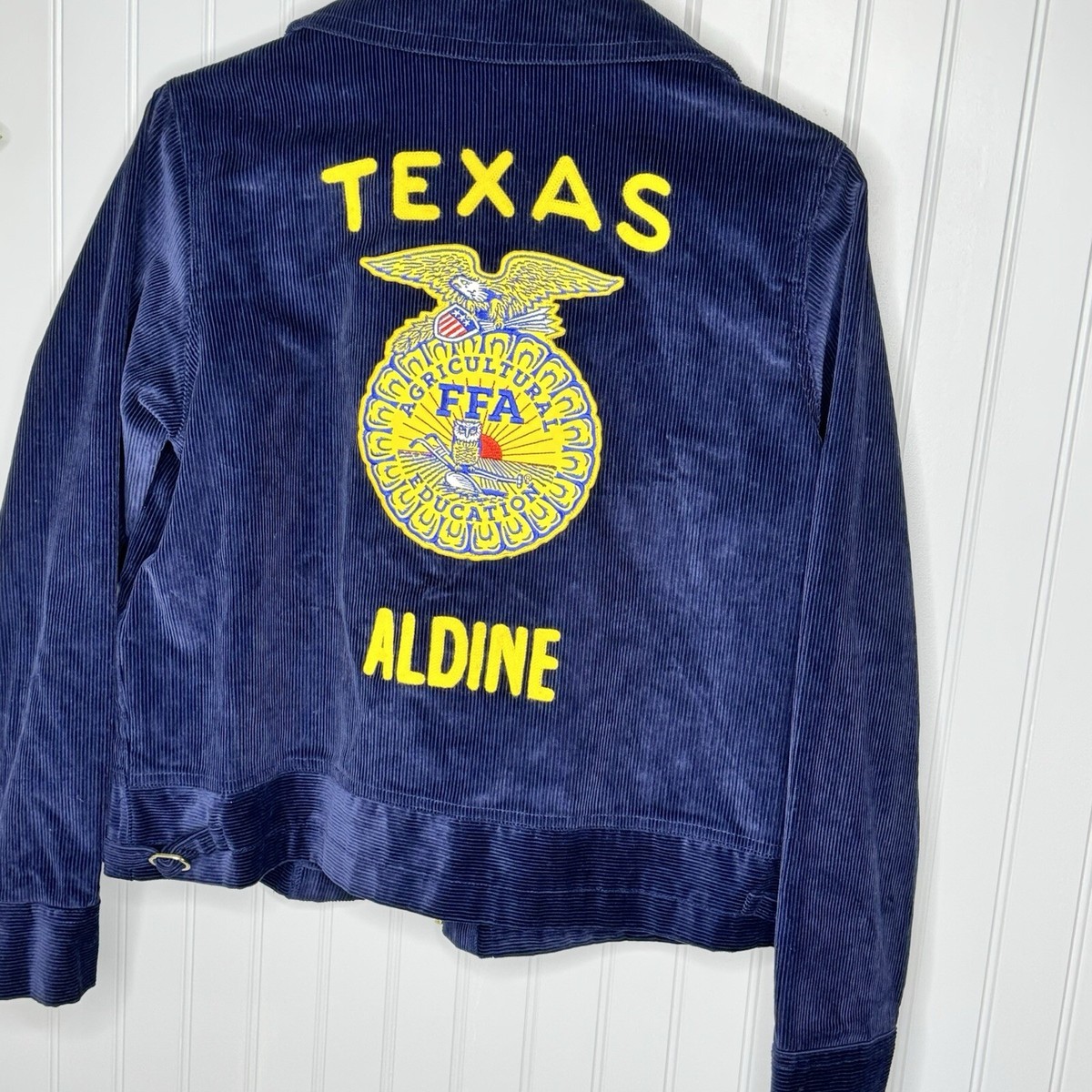 Vintage FFA Aldine Texas Sz M Corduroy CHAINSTITCH Jacket