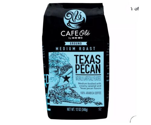H‑E‑B Cafe Ole Texas Pecan Medium Roast Ground Coffee 12 Oz