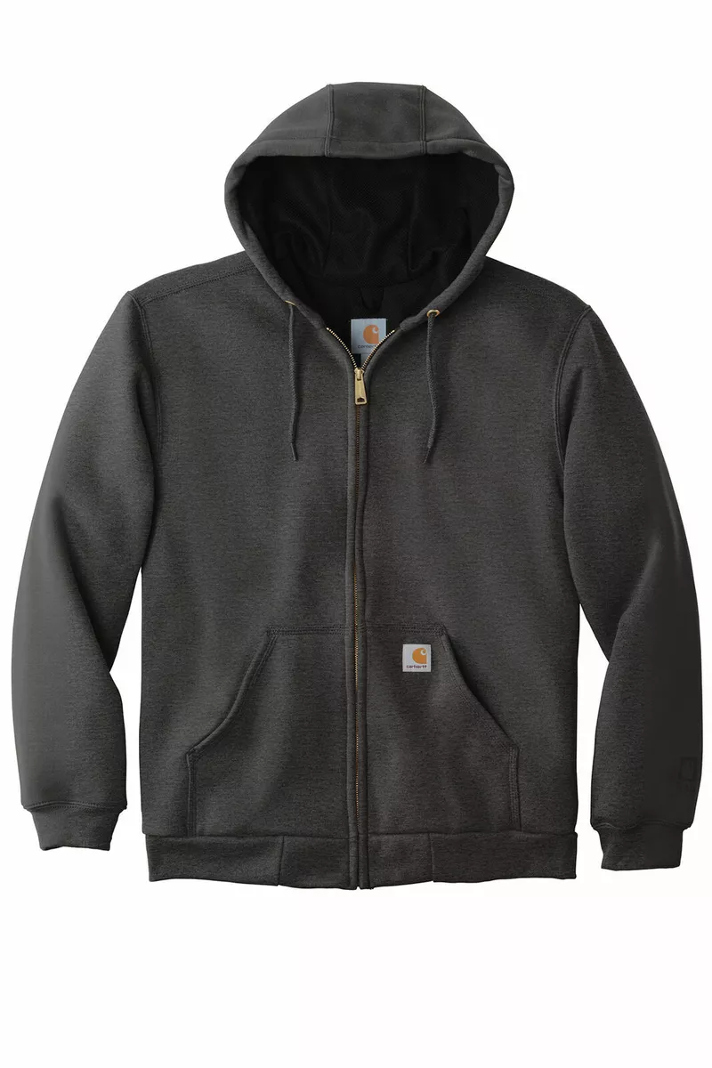 Carhartt Men Rain Defender Rutland Heavyweight Hooded Sweatshirt FULL Zip Hoodie