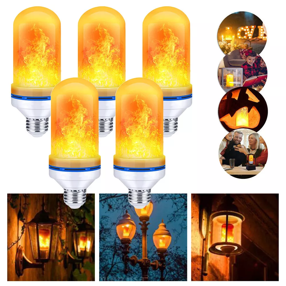 1 6Pack Flickering Bulb LED Flame Light E27 Bulbs Light Bulbs Gas
