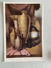 Antique Victorian Lithograph Group of Chinese Bronzes | Great Exhibition Print 