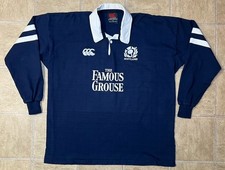 Vintage Scotland Canterbury New Zealand The Famous Grouse Rugby Shirt Mens XXL