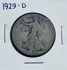 1929 D Walking Liberty Half Dollar VG Very Good : Low Mintage Low Price