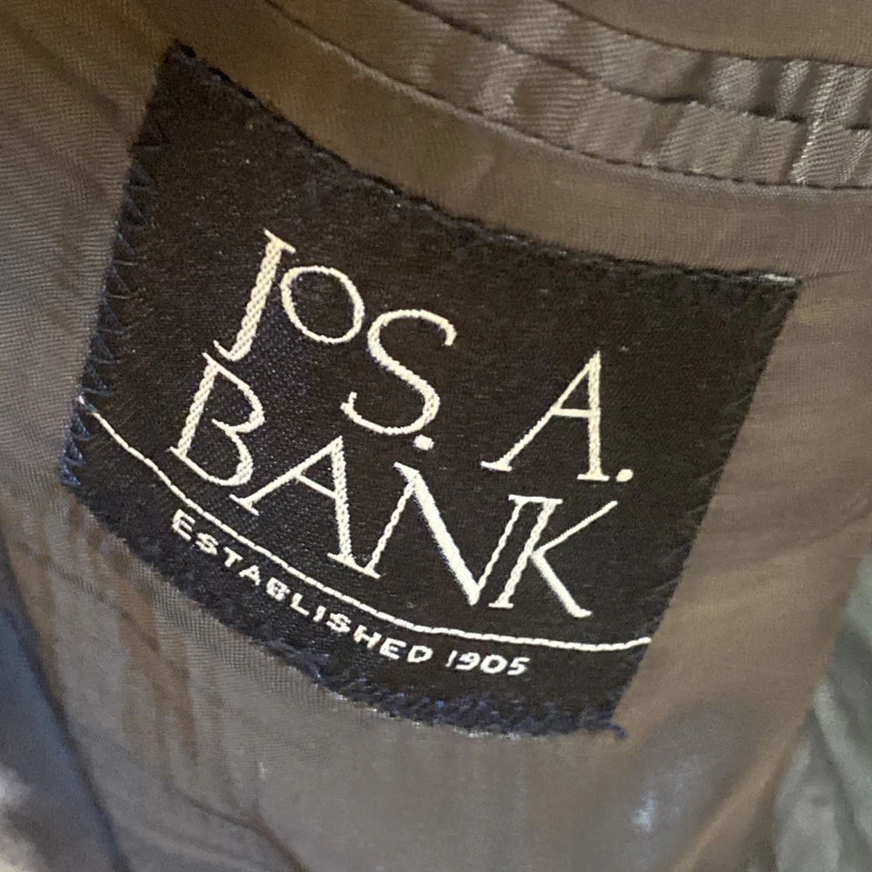 Jos. A. Bank 42R M a L Verde Oliva Oscuro 100% Lana Hombre Chaqueta Pantalones 36x30 Traje Foto 4 de 4