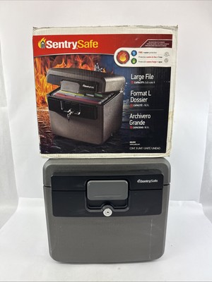 SentrySafe Black Fireproof and Waterproof Safe, File Folder and Document Box