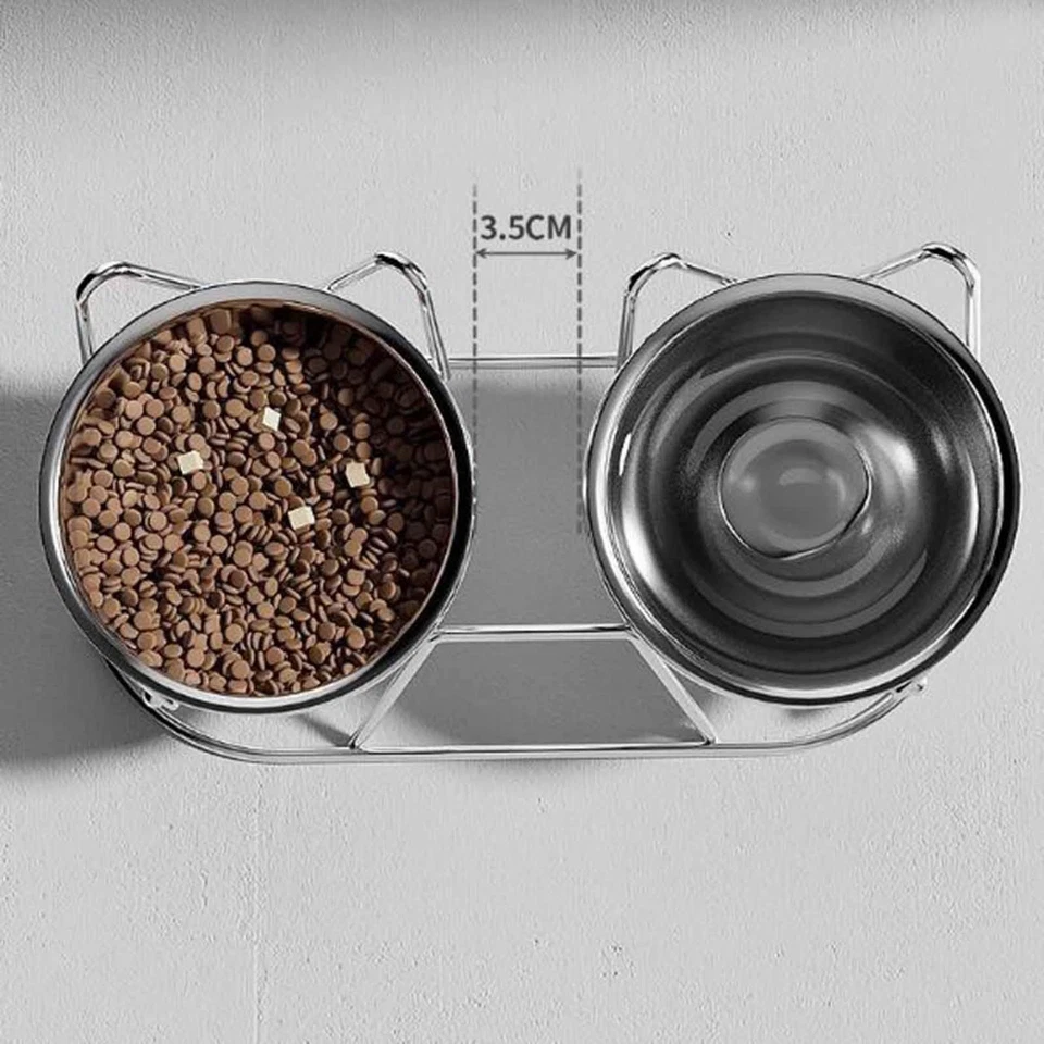 Elevated Cat Bowls Cat Food Bowls with Non Slip Stand Pet Dishes Ergonomic