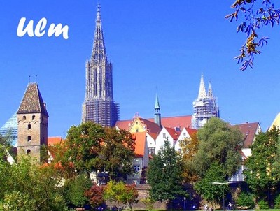 Kühlschrankmagnet Ulm   Ulmer Münster & Altstadt als Souvenir