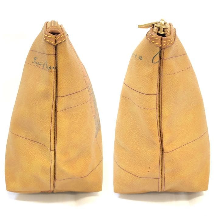 Prima Classe Brown Map Pattern Pouch Second Bag 2… - image 4