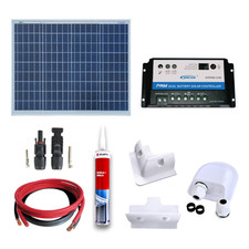 Kit panneau solaire photovoltaïque 50W pour camping-car supports câbles