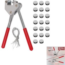 Plombenzange Set, Dichtungszangen Kit, 20 Bleiplomben, 170mm, Kabelbinder, Wa...