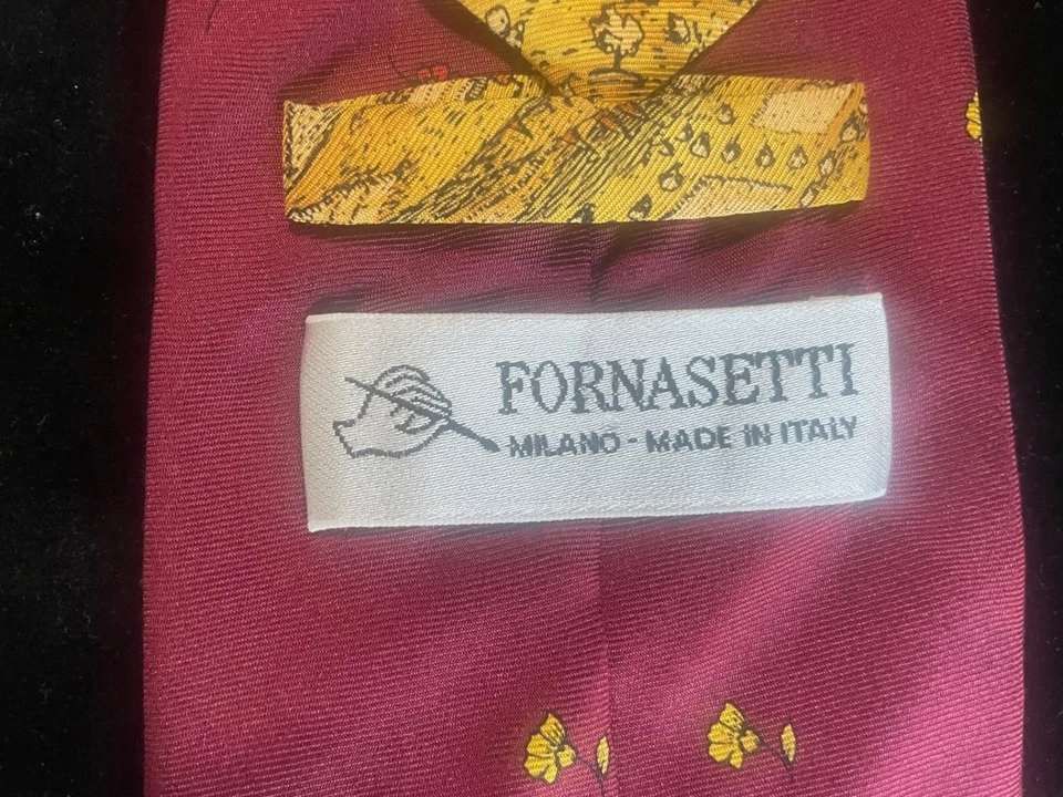 Corbata de seda FORNASETTI roja globo aerostático, excelente estado Foto 4 de 4