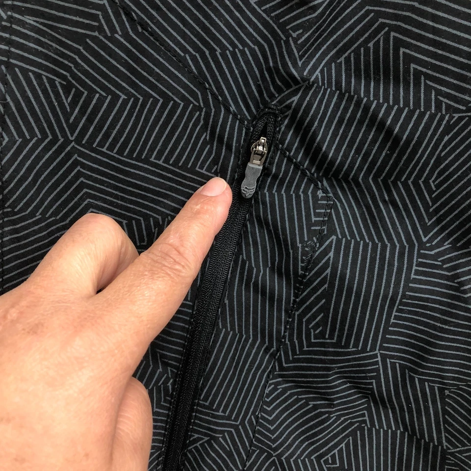 Fox Racing 短裤 30 男式灰色条纹拉链口袋斜纹布平底休闲标志 — 第 3/4 张图片