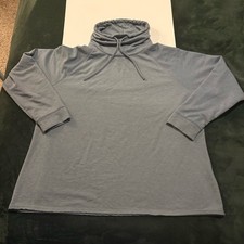 32 Degrees Heat Women's XXL Funnel Neck Pullover Sweatshirt Light Blue Cozy Soft