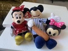 Ty Disney Mickey And Minnie Beanie Babies Plush Mickey Mouse Minnie Mouse