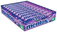 MENTOS Grape Chewy Mints, 20 rolls x 37.5g/1.3oz.(Per Roll)