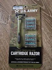 US ARMY 7 Pack Triple Blade Razor Swedish Stainless Steel Blades