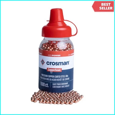 Crosman Copperhead .177 Steel BBs 1500 Count Copper Coated Airgun Ammo