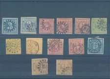 German Old States BAYERN 1849-1862 used classics (CV $230 EUR205)