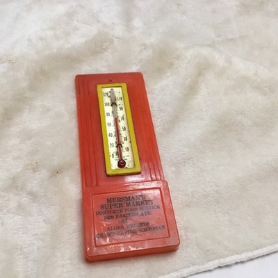 MERSMAN SUPER MARKET Vintage Advertising Thermometer, Grand Rapids, Michigan