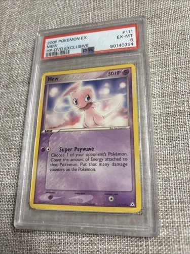 Pokémon TCG 2006 Mew 111/110 Holon Phantoms DVD Exclusive Non-Holo PSA 6