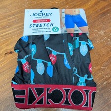 Jockey Everyday Active Microfiber Boxer Briefs - Black Lights - Size L