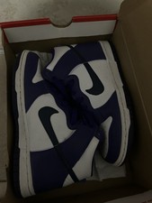 Size 4.5 GS - Nike Dunk High Electro Purple Midnight Navy