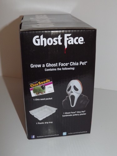 Chia Pet Ghost Face Scream Handmade Decorative Planter 12/2024 New (~) - Picture 3 of 3