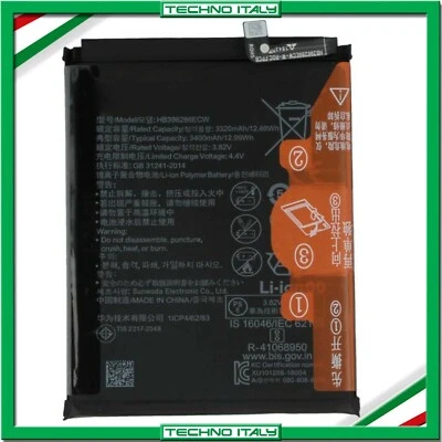 ✅ BATTERIA PER HUAWEI P SMART 2019 E HONOR 10 LITE 3400MAH HB396286ECW NUOVA ✅