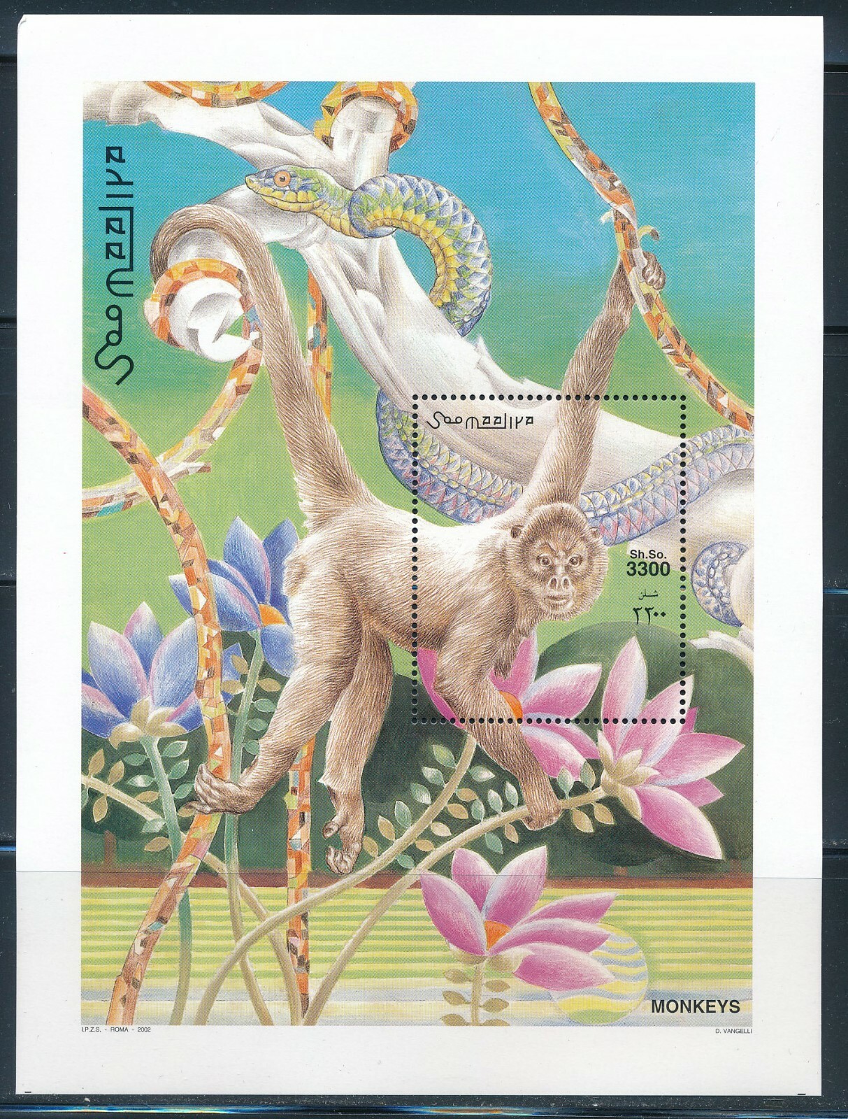 Somalia - MNH Sheet Wild Animals Monkeys (2002) | eBay