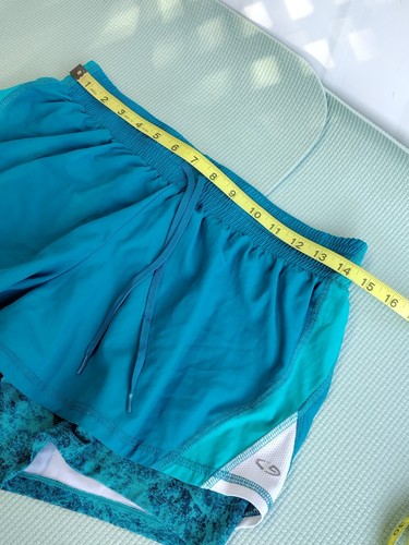 Champion Duo Dry Girls Blue Green Athletic Shorts Compression Inner Short Size L - Picture 10 of 11