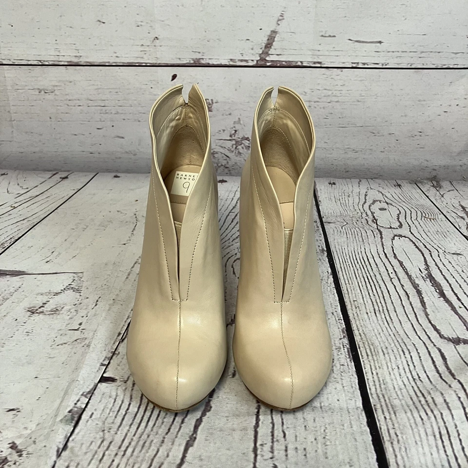 Barneys New York Co Op Boots Womens 9 Nude Miami Sand Leather Stileto Shoe - Image 2 of 4