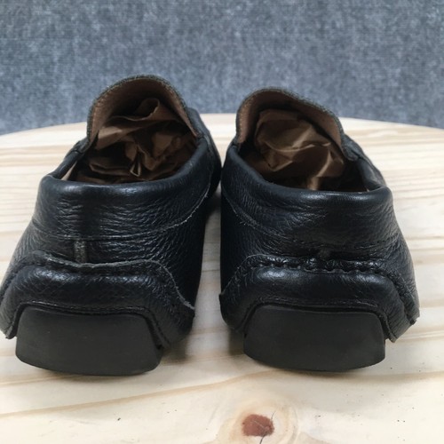 1901 Zapatos Para Hombres 8 M Penny Mocasines Cómodos Planos Sin Cordones Cuero Negro Informal - Imagen 9 de 17