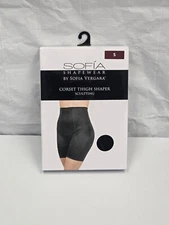 Women's Sofia Vergara Black Shapewear Corset Thigh Shaper Size Small NEW