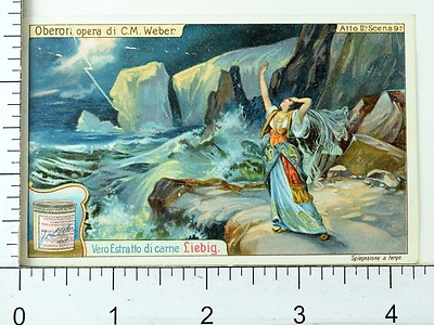 1890's Opera Oberon C.M. Weber Lovely Liebig Victorian 6 Trade Card Set K10