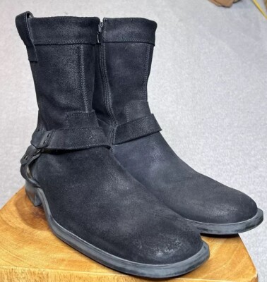 Kenneth Cole REACTION Harness Boot Men's Oiled Leather Black Size 11