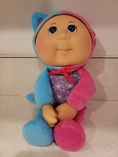 Cabbage Patch Doll Premie Bald With Hat Pink And Blue (See Blemish On Head)