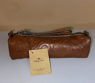 Patricia Nash Isla Oblong Tooled Florence Leather Wristlet Style P50607 NEW