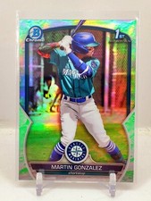 2023 Bowman Chrome 1st Martin Gonzalez Lunar Glow Aqua Refractor SP ROOKIE RC C6