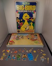 VINTAGE 1986 COLORFORMS SESAME STREET BIG BIRD PLAY HOUSE BOX SET