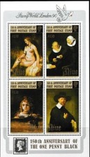 Niue 1990 - 150th Anniversary First Postage Stamp, Penny Black Mini Sheet - MNH