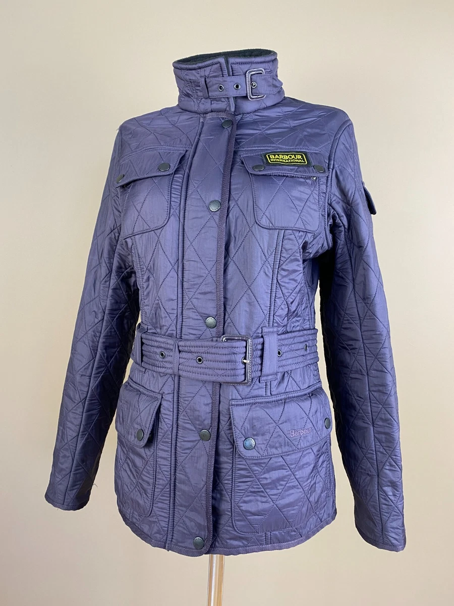 Barbour international jacket womens purple cheap