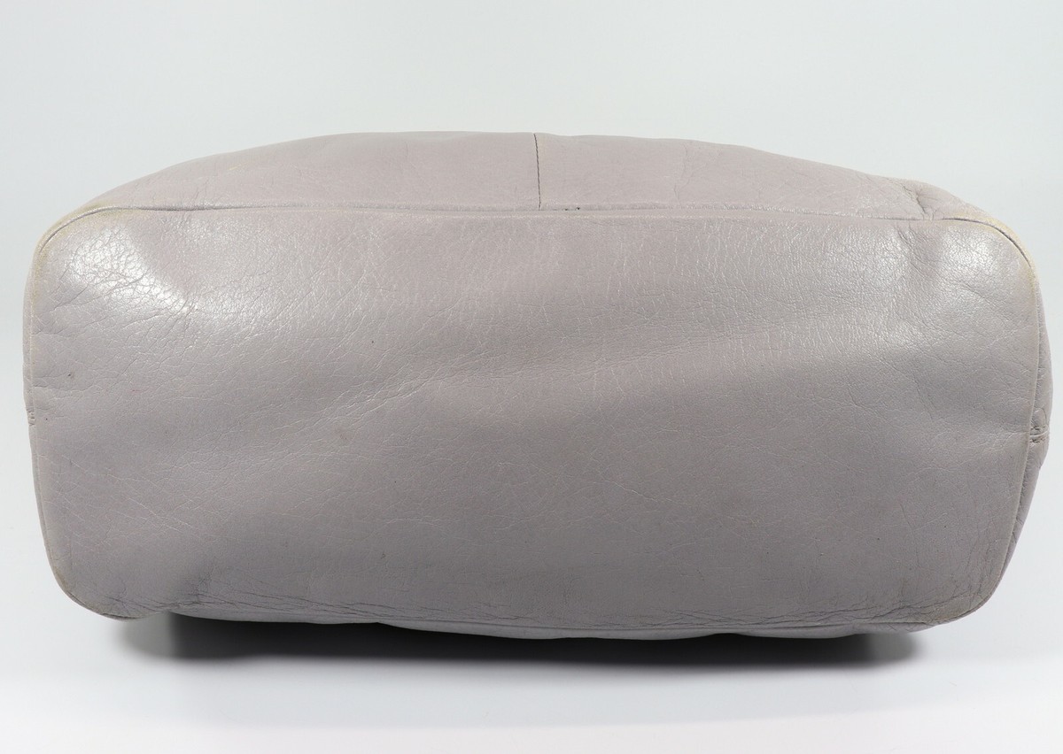 COACH Grey Soft Leather Chain Handle Shoulder Bag | eBay