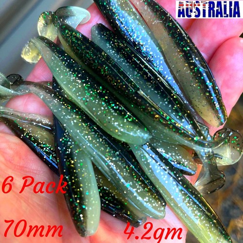 Soft Plastic Fishing Lure Curly Tail Paddle Tail Bream Grub Worm Tackle Jig head - Picture 49 of 74