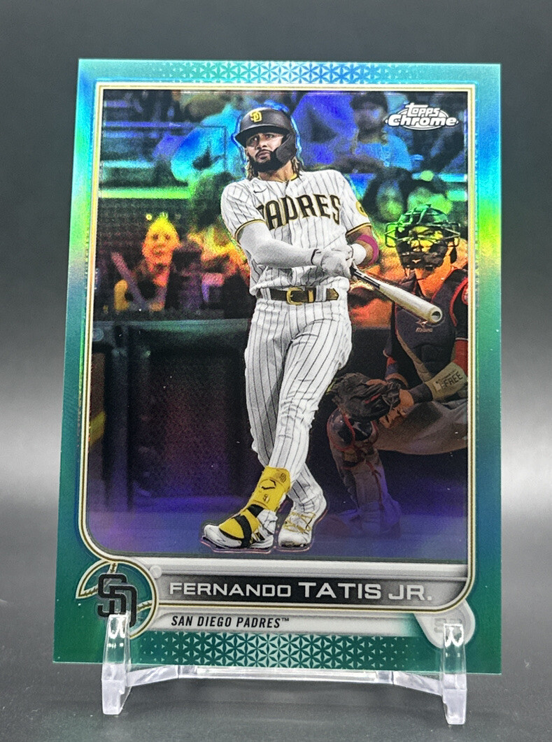 2022 Topps Chrome Fernando Tatis Jr #150 Aqua Refractor sp/199 - Padres