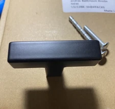 Modern Cabinet Hardware Square T Bar 2" Knob Pull Mattee Black Lot Of 30