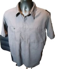 Red Kap Work Shirt L Motorsport Specialty Auto Mechanic 2 Tone 2 Pocket Uniform