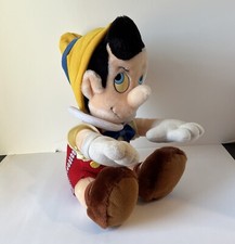 Disneyland Walt Disney World Pinocchio 11  Plush Sitting Toy Vintage EUC