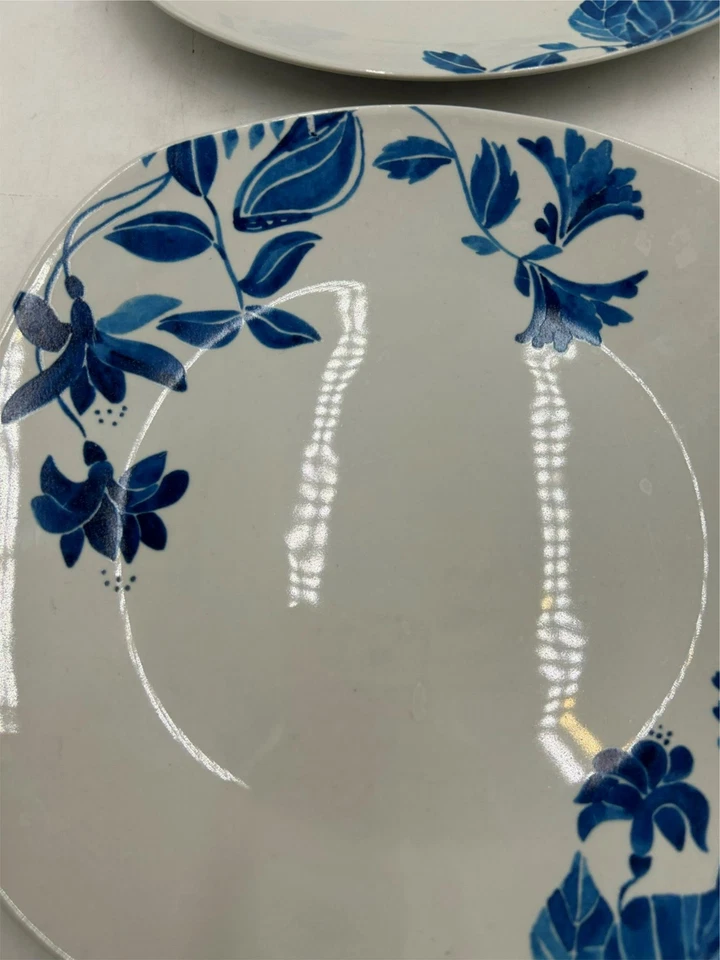 4)  TABLETOPS GALLERY / UNLIMITED  BLUE STAR  DINNER PLATES  SQUARE    VGC - Image 2 of 4