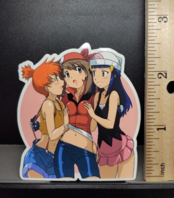 Pokémon Girls Misty May And Dawn STICKER Kasumi Haruka Hikari Decal