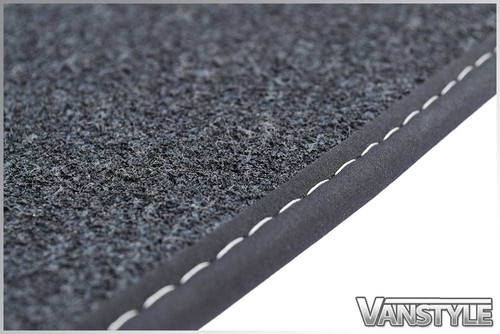 FITS MAN TGE 2017> FRONT CARPET MAT BLACK TAILORED MATS LUXURY VELOUR FLOOR - Picture 5 of 7